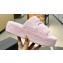 Balenciaga shearling Furry platform slides Sandals Light Pink 2023