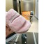Balenciaga shearling Furry platform slides Sandals Light Pink 2023