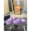 Balenciaga shearling Furry platform slides Sandals Lilac 2023