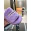 Balenciaga shearling Furry platform slides Sandals Lilac 2023
