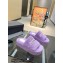 Balenciaga shearling Furry platform slides Sandals Lilac 2023