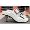Balenciaga Heel 6cm Mallorca Buckled Leather Sandals White 2023