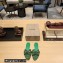 Balenciaga Coated Canvas Cagole Flat Sandals Green 2023
