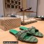 Balenciaga Coated Canvas Cagole Flat Sandals Green 2023