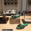 Balenciaga Coated Canvas Cagole Flat Sandals Green 2023