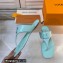 Louis Vuitton Patent calf leather Shake Flat Thong Vert d'Eau Green 2023