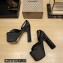 Balenciaga Heel 13cm platform 7cm Camden Sandals Satin Black 2023