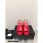 Chanel Heel Patent Crumpled Lambskin Sandals G45016 Red 2023