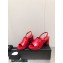 Chanel Heel Patent Crumpled Lambskin Sandals G45016 Red 2023