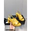 Chanel Heel Patent Crumpled Lambskin Sandals G45016 Yellow 2023