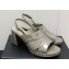 Chanel Heel Patent Crumpled Lambskin Sandals G45016 Gray 2023