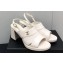 Chanel Heel Patent Crumpled Lambskin Sandals G45016 White 2023