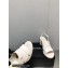 Chanel Heel Patent Crumpled Lambskin Sandals G45016 White 2023