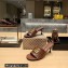 Balenciaga Heel 7cm BB Plaque Groupie Sandals in Leather crocodile print Brown 2023