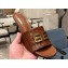 Balenciaga Heel 7cm BB Plaque Groupie Sandals in Leather crocodile print Brown 2023