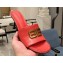 Balenciaga Heel 7cm BB Plaque Groupie Sandals in Leather crocodile print Red 2023