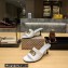 Balenciaga Heel 7cm BB Plaque Groupie Sandals in Leather White 2023