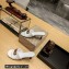 Balenciaga Heel 7cm BB Plaque Groupie Sandals in Leather White 2023