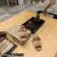 Balenciaga Teddy Mules Beige in fake fur and black contrasted Allover Logo 2023