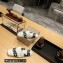 Balenciaga Teddy Mules White in fake fur and black contrasted Allover Logo 2023