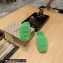 Balenciaga Teddy Faux Fur Mules Green 2023