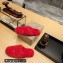Balenciaga Teddy Faux Fur Mules Red 2023