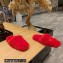 Balenciaga Teddy Faux Fur Mules Red 2023