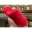 Balenciaga Teddy Faux Fur Mules Red 2023