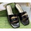 Gucci slide sandals with Tiger head detail hardware 750509 Black 2023