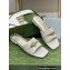 Gucci slide sandals with Tiger head detail hardware 750509 White 2023