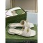 Gucci slide sandals with Tiger head detail hardware 750509 White 2023