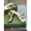 Gucci slide sandals with Tiger head detail hardware 750509 White 2023