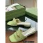 Gucci slide sandals with Tiger head detail hardware 750509 Light Green 2023