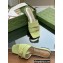 Gucci slide sandals with Tiger head detail hardware 750509 Light Green 2023