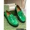 Gucci Interlocking G cut-out loafers 738676 Green 2023