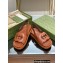 Gucci Interlocking G cut-out sandals 738687 Brown 2023