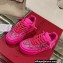 Valentino ONE STUD XL low-top sneakers in nappa leather and Crystals Fuchsia 2023