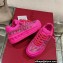 Valentino ONE STUD XL low-top sneakers in nappa leather and Crystals Fuchsia 2023