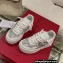 Valentino ONE STUD XL NAPPA LEATHER low-top sneakers in nappa leather and Crystals White 2023