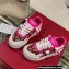 Valentino ONE STUD XL low-top sneakers in nappa leather and Toile Iconographe fabric Fuchsia 2023