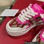Valentino ONE STUD XL low-top sneakers in nappa leather and Toile Iconographe fabric Fuchsia 2023