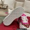Valentino ONE STUD XL low-top sneakers in nappa leather and Toile Iconographe fabric Fuchsia 2023