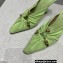Bottega Veneta Heel 9cm Patent leather Bunnie Mules Light Green 2023