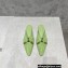 Bottega Veneta Patent leather Bunnie Flats Mules Light Green 2023