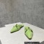 Bottega Veneta Patent leather Bunnie Flats Mules Light Green 2023