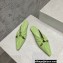 Bottega Veneta Patent leather Bunnie Flats Mules Light Green 2023