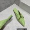 Bottega Veneta Patent leather Bunnie Flats Mules Light Green 2023