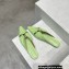 Bottega Veneta Patent leather Bunnie Flats Mules Light Green 2023