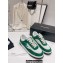 Chanel Suede Kidskin CC Logo Sneakers G39978 Green 2023