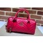 Gucci matelassé chevron leather GG Marmont small top handle bag 746319 Red 2023